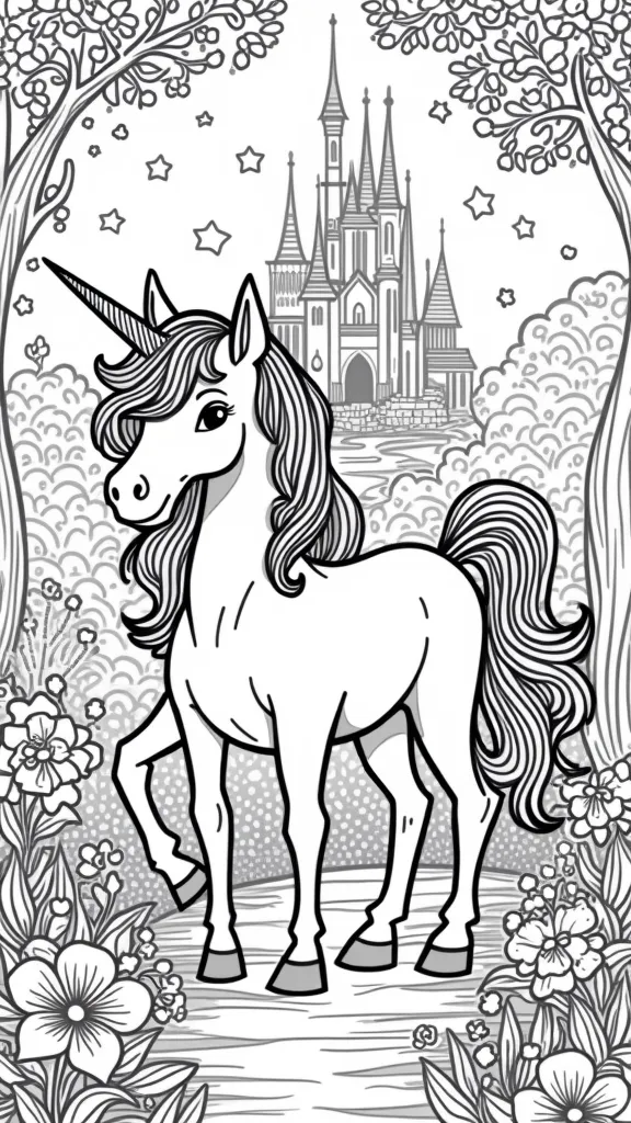 coloriages de l’Académie Unicorn imprimable